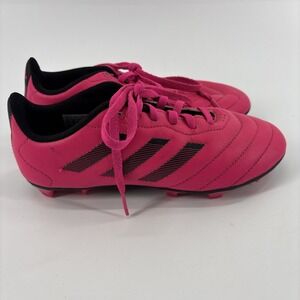 Adidas Goletto Unisex Kids Size 2.5 Soccer Cleats Hot Pink Lace Up